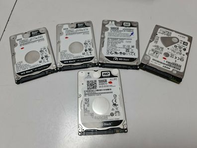 5x 500GB 2,5" Zoll Mix HDD Festplatte für PC Laptop Notebook Mini PCs