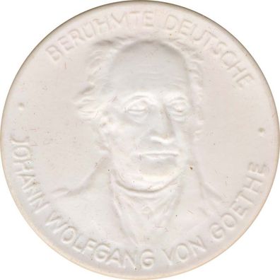 Medaille Johann Wolfgang von Goethe Meißner Porzellan