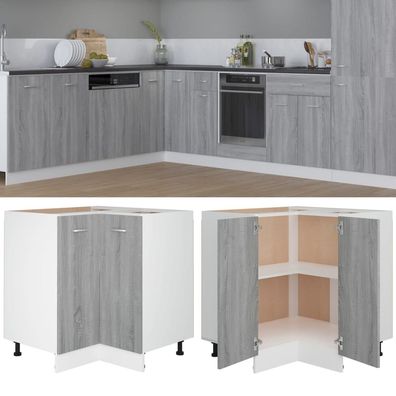 vidaXL Küchenschrank Grau Sonoma 75,5x75,5x81,5 cm Holzwerkstoff