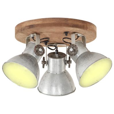 vidaXL Deckenlampe Industriestil 25 W Silbern 42x27 cm E27