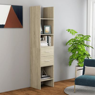 vidaXL Bücherregal Sonoma-Eiche 40x35x180 cm Holzwerkstoff