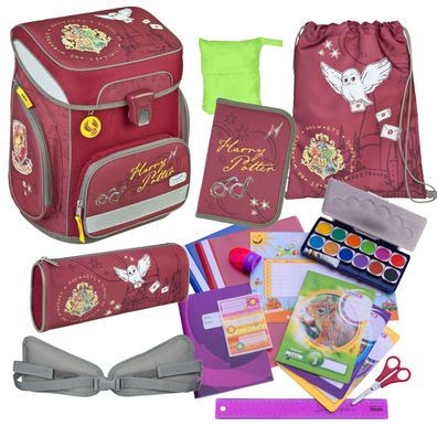 Scooli Schulranzen HARRY POTTER 19 Teile-Set Hogwarts Fantasy Hedwig mit viel Zubehör