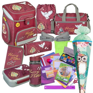 Schulranzen Scooli HARRY POTTER 23-tlg Set Schultüte uvm Einschulung Eule Hedwig