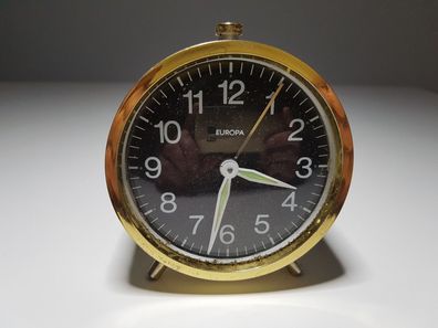 Vintage Alter Wecker Europa 70er Jahre Mechanisch Tischuhr Reisewecker Uhr