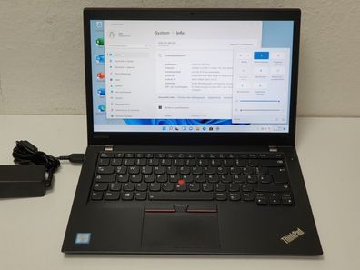 Lenovo T470s ThinkPad i5 256GB SSD 20GB Notebook Laptop Windows 11 Pro + Office