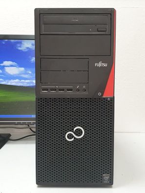 Fujitsu Windows XP Gamer PC 500GB Computer COM 3,6GHz 4GB GT 430 1GB RS 232