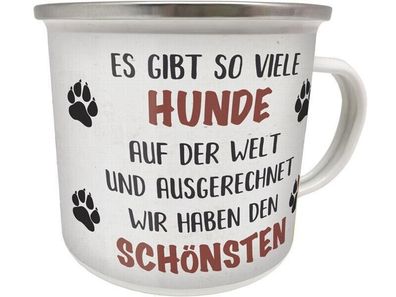 Kult Emaille Becher 0,5 L - schönster Hund, EB 72