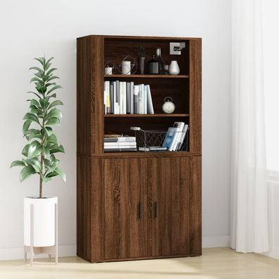 vidaXL Highboard Braun Eichen-Optik Holzwerkstoff