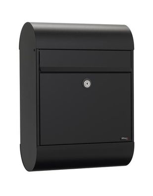 Allux 6000 Briefkastkasten, Postkasten, Briefbox in schwarz Sicherheitsschloß