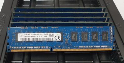 Kit 32GB 4x8GB Hynix DDR3 RAM 1600MHz PC3L-12800E 2Rx8 DIMM PC3 non ECC / ECC