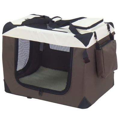 Pet Hundetransportbox Braun 50x34x36 cm Nylon