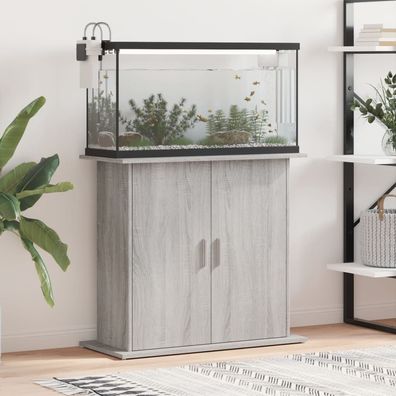 vidaXL Aquariumständer Grau Sonoma 81x36x73 cm Holzwerkstoff