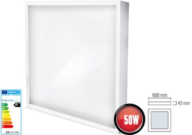 LED Panel 50W Eckig Weiß Aufputz Deckenleuchte Einbaustrahler Einbauleuchte Decken...