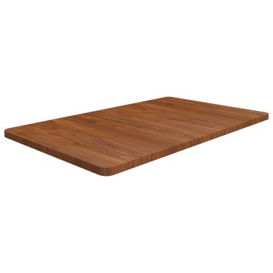 vidaXL Waschtischplatte Dunkelbraun 100x60x2,5 cm Massivholz Behandelt