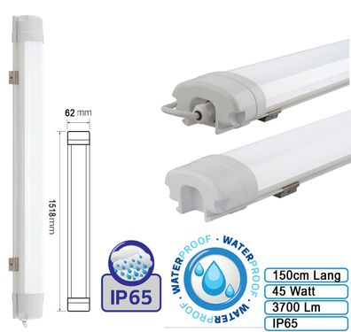 Feuchtraumleuchte Wannenleuchte Proline LED 45W Leuchte für Außen und Innen Wasser...