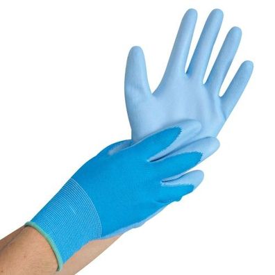 Arbeitshandschuhe "Ultra Flex Hand" mit blauer PU-Beschichtung