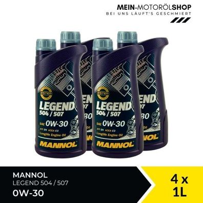 Mannol Legend 504/507 0W-30 4x1 Liter