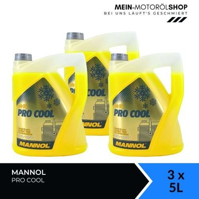 Mannol Pro Cool Kühlerfrostschutz 3x5 Liter