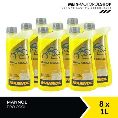 Mannol Pro Cool Kühlerfrostschutz 8x1 Liter