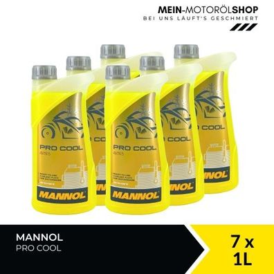 Mannol Pro Cool Kühlerfrostschutz 7x1 Liter