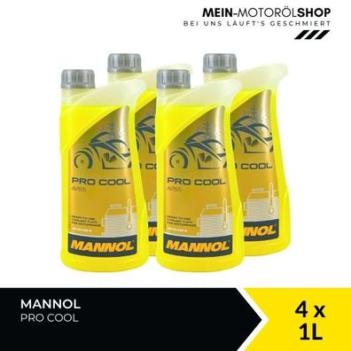 Mannol Pro Cool Kühlerfrostschutz 4x1 Liter