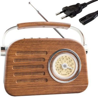 Retro Radio Lautsprecher Vintage Radio 1200 mAh Tragbares FM AM SW Küchenradio Retoo