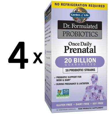 4 x Dr. Form. Probiotics Once Daily Prenatal - 30 vcaps