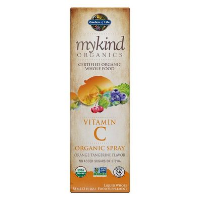 Mykind Organics Vitamin C Spray, Orange-Tangerine - 58 ml.