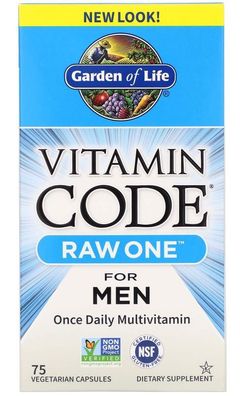 Vitamin Code RAW ONE - for Men - 75 caps
