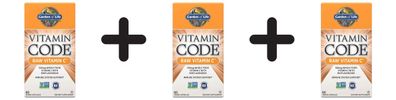 3 x Vitamin Code RAW Vitamin C, 500mg - 60 vcaps
