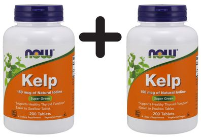 2 x NOW Foods Kelp, 150mcg - 200 tabs