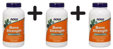 3 x NOW Foods Bone Strength - 240 caps