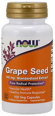 Grape Seed, 100mg - Standardized Extract - 100 vcaps