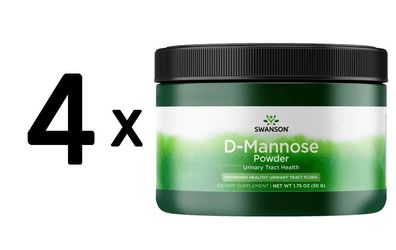 4 x D-Mannose, Powder - 50g