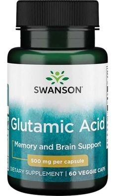 Glutamic Acid, 500mg - 60 vcaps