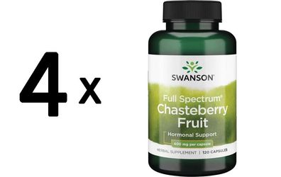 4 x Chasteberry Fruit, 400mg - 120 caps