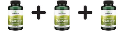 3 x Guarana, 500mg - 100 caps