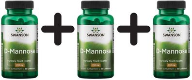 3 x D-Mannose, 700mg - 60 caps