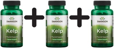 3 x Kelp (Iodine Source), 225mcg - 250 tabs