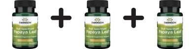 3 x Full Spectrum Papaya Leaf, 400mg - 60 caps