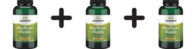 3 x Psyllium Husks, 610mg - 300 caps