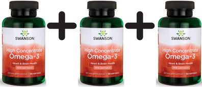 3 x High Concentrate Omega-3 - 120 softgels