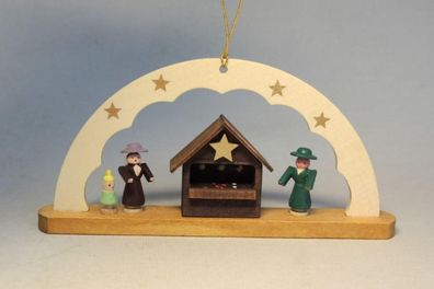 Christbaumschmuck Schwibbogen mit Weihnachtsmarkt Höhe= 4,5cm NEU Weihnachten Bau