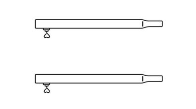 Zeltstange Vorzelt Zelt 2x 50cm Verlängerung 22mm Stahl 91957r NEU
