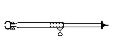 Zeltstange Vorzelt Zelt Stange bis 260cm Orkanstütze Stützfuß 25mm 91847r NEU