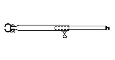 Zeltstange Vorzelt Zelt Stange Dachhakenstange 28mm Stahl 160-260 cm 91802r NEU