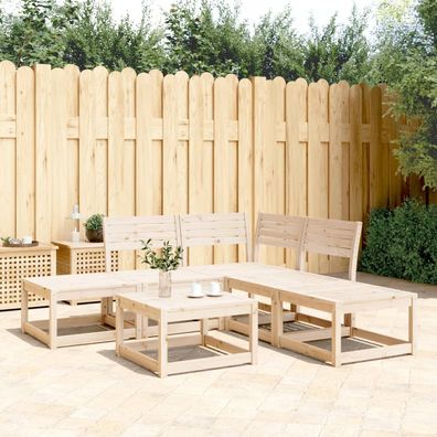 vidaXL 5-tlg. Garten-Sofagarnitur Massivholz Kiefer