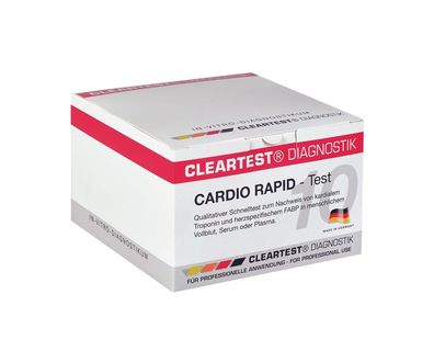 Cleartest® Cardio Rapid Test zum Nachweis von kardialem + FABP Troponin 5 Tests