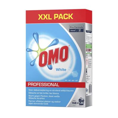 Omo Professional Weiß 120 Wäschen, Vollwaschmittel Pulver | Packung (8400 g)