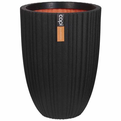 Capi Blumenkübel Urban Tube Elegant Niedrig 46x58 cm Schwarz KBLT783